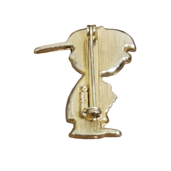 Vtg United Features Peanuts Charlie Brown Pin Brooch Baseball Player Hat Glove - Picture 2 of 3